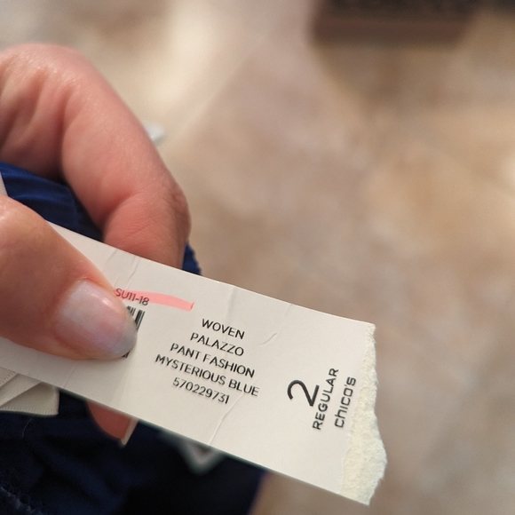 Women's new with tags‎ blue palazzo pants chicos size 2 - Picture 6 of 8